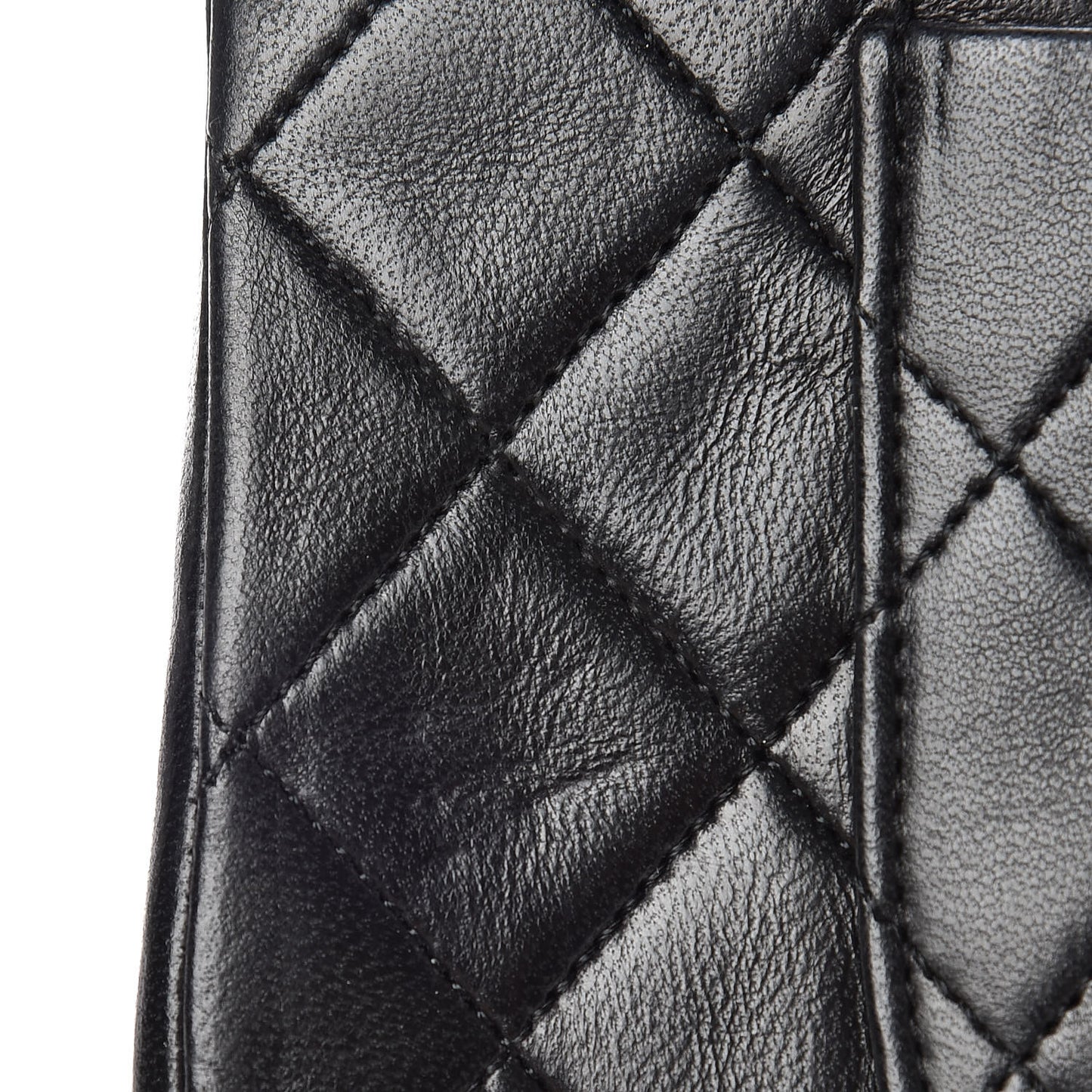 Lambskin Quilted Medium Double Flap Bijoux Chain Black