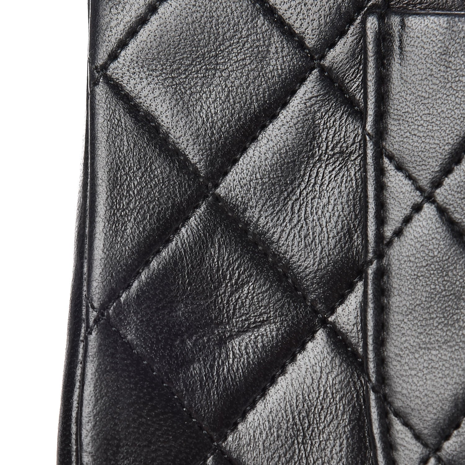 Chanel Lambskin Quilted Medium Double Flap Bijoux Chain Black 12 of 14