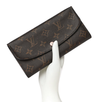 Louis Vuitton Monogram Emilie Wallet Rose Nacre 2 of 20