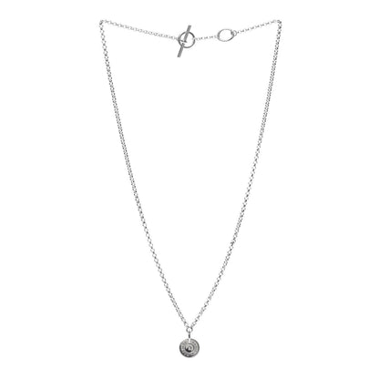 Hermes 18K White Gold Diamond Gambade Clou de Selle Pendant Necklace 3 of 6