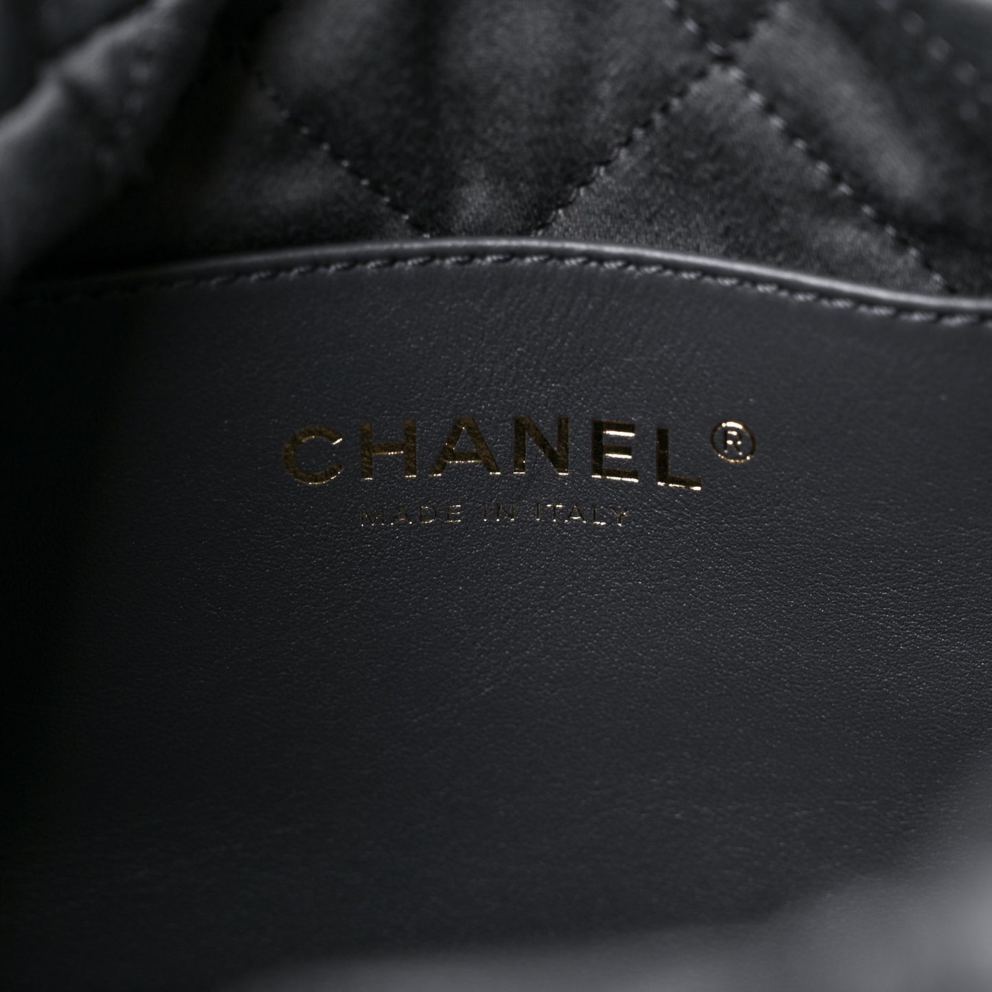 Shiny Calfskin Quilted Mini Chanel 22 Dark Grey