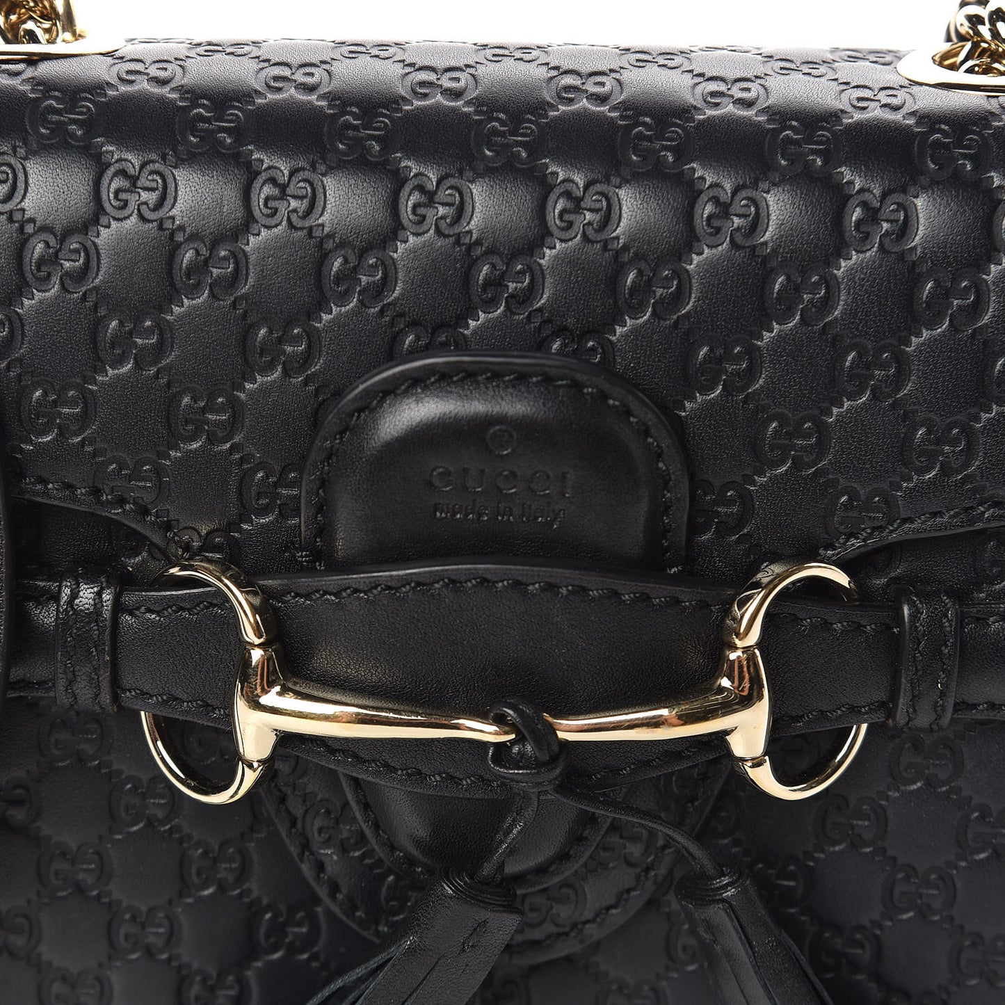 Microguccissima Mini Emily Shoulder Bag Black