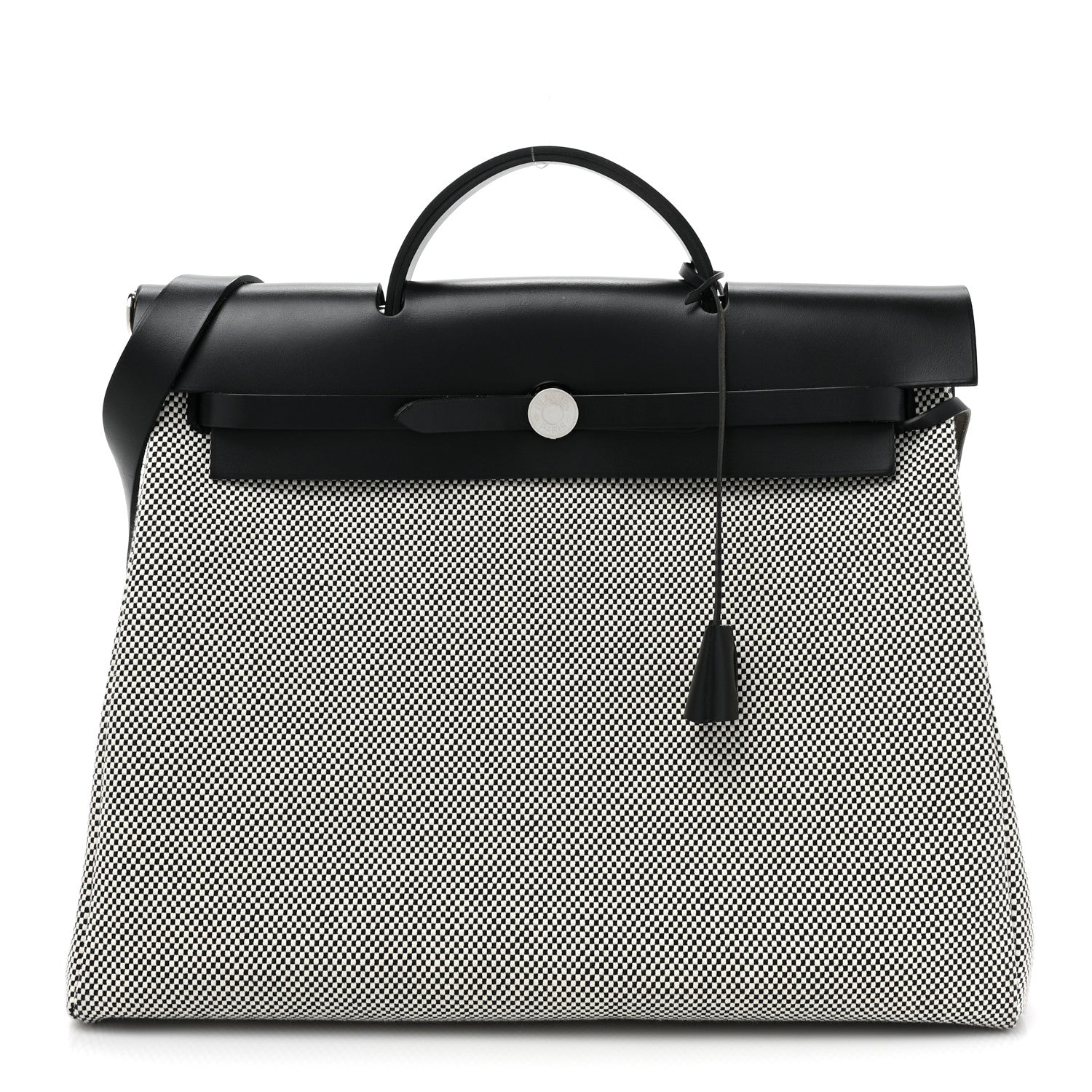Hermes Vache Hunter Criss Viking Herbag Zip Retourne 39 MM Ecru Black 1 of 12