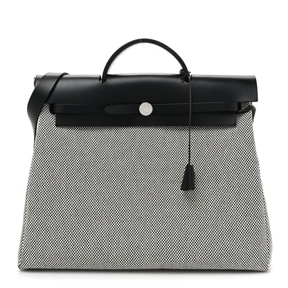 Hermes Vache Hunter Criss Viking Herbag Zip Retourne 39 MM Ecru Black 1 of 12