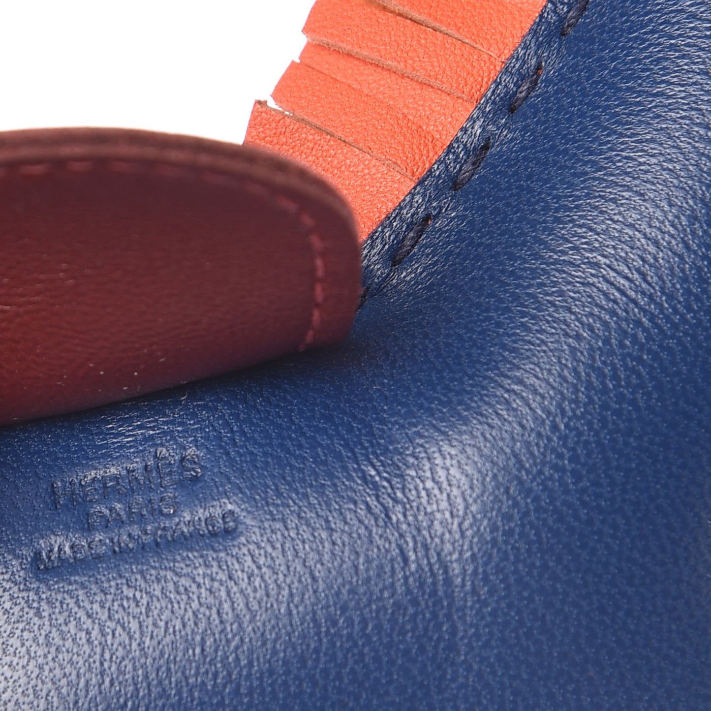 Milo Lambskin Grigri Rodeo Horse Bag Charm MM Bleu de Malte Rouge H Peony