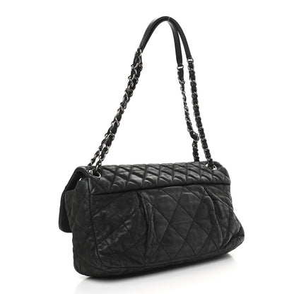 Chanel Iridescent Calfskin Large Chic Quilt Flap Black 2 of 9