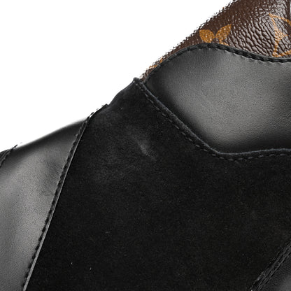 Louis Vuitton Suede Calfskin Monogram Laureate Platform Desert Boots 41 Black 13 of 13