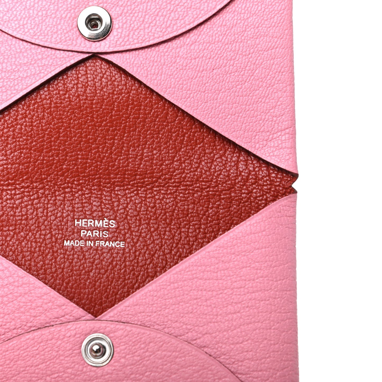 Chevre Verso Calvi Card Case Rose Confetti Brique