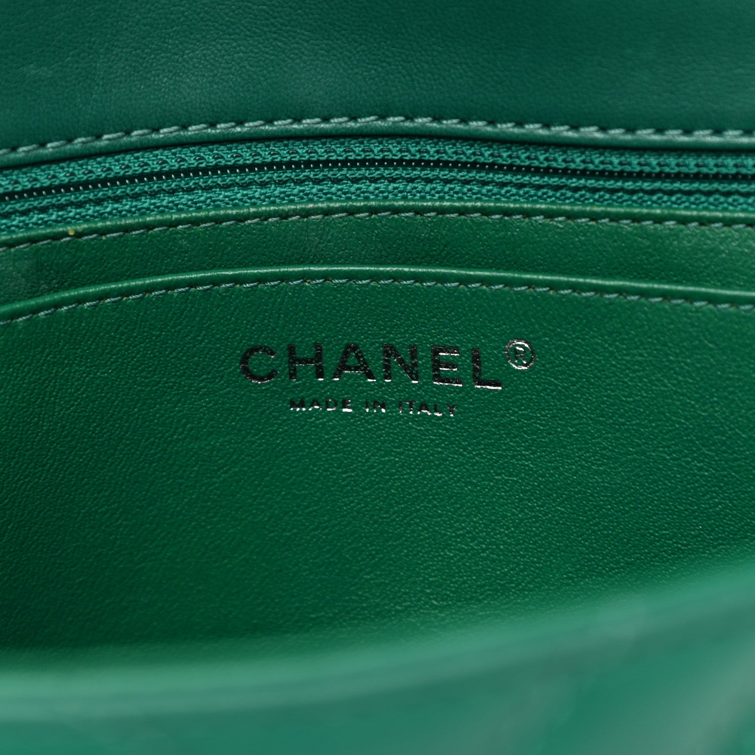 Chanel Lambskin Chevron Quilted Maxi Single Flap Green 6 of 15
