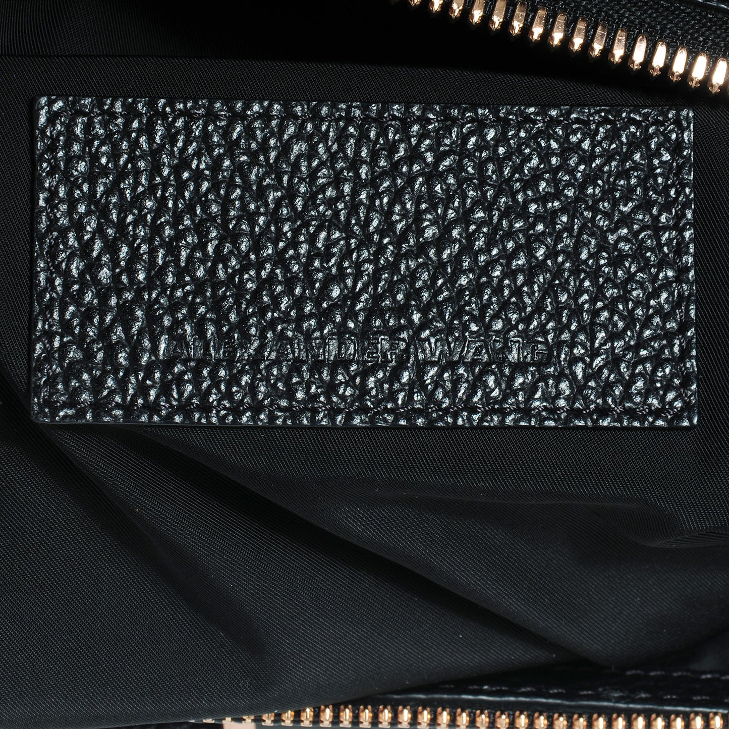 Pebbled Leather Large Emile Black with Rose Gold Hardware