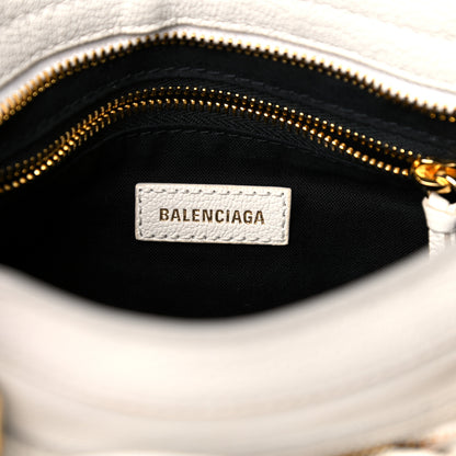 Balenciaga Chevre Gold Metallic Edge Hardware Mini City White 6 of 10