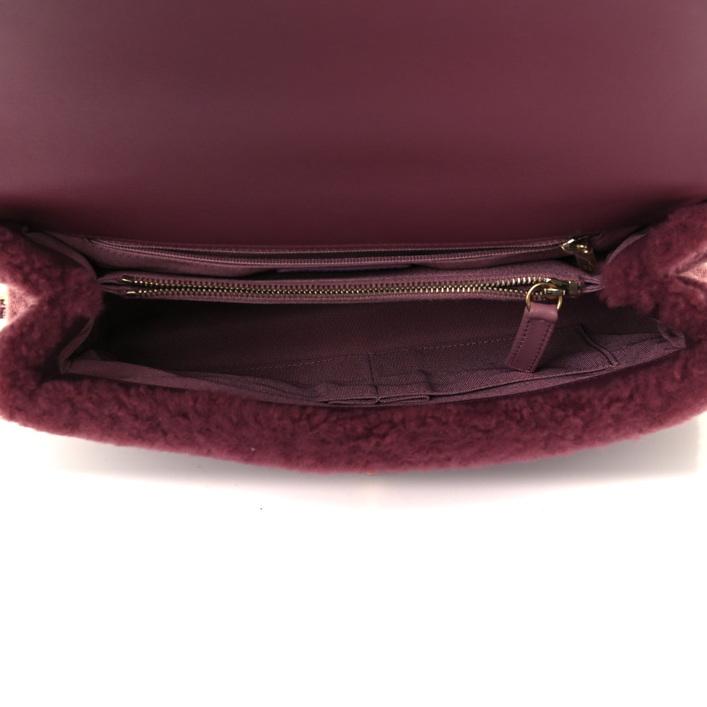 Shearling Lambskin Medium Coco Handle Flap Pink