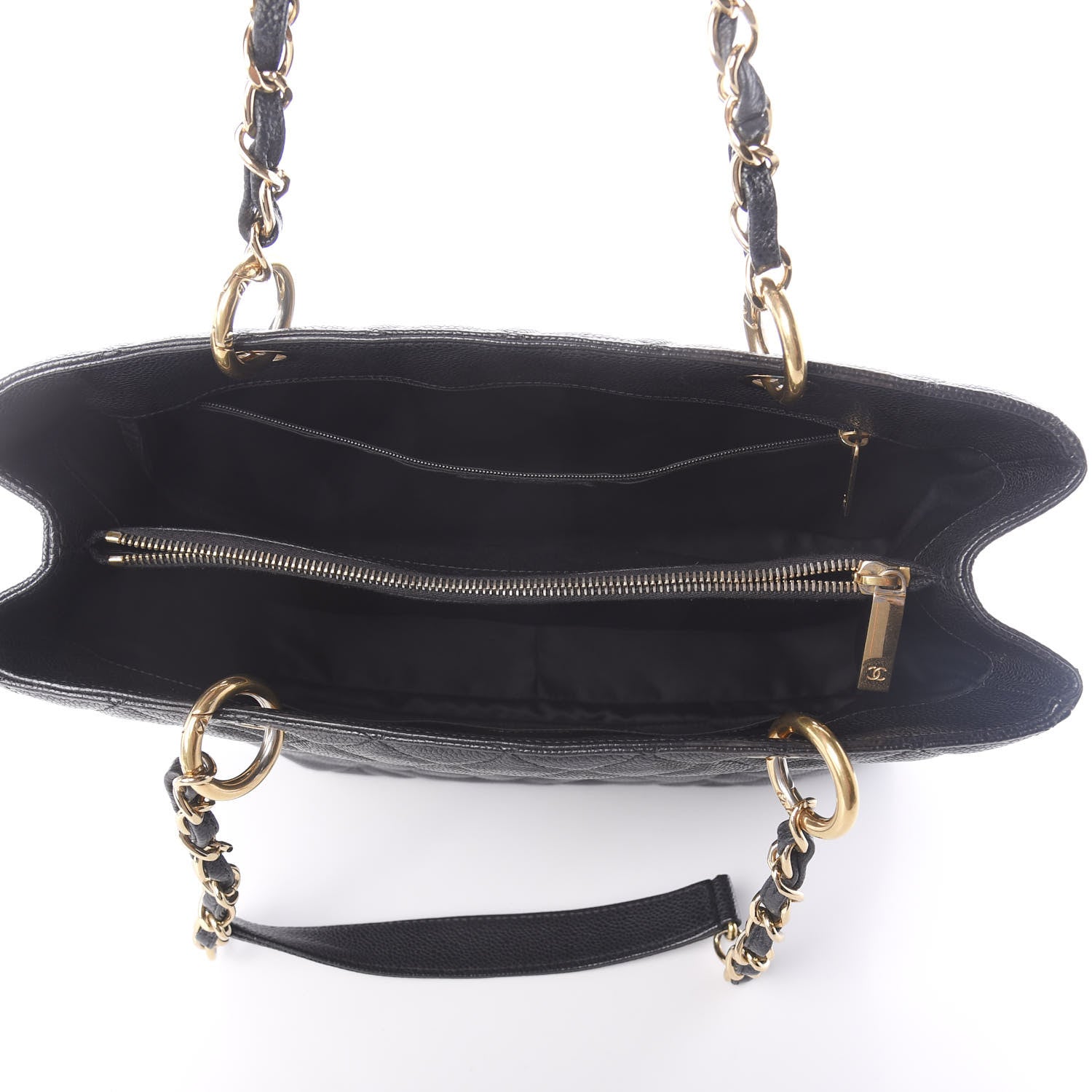 Chanel Caviar Quilted Grand Shopping Tote GST Black 5 of 10