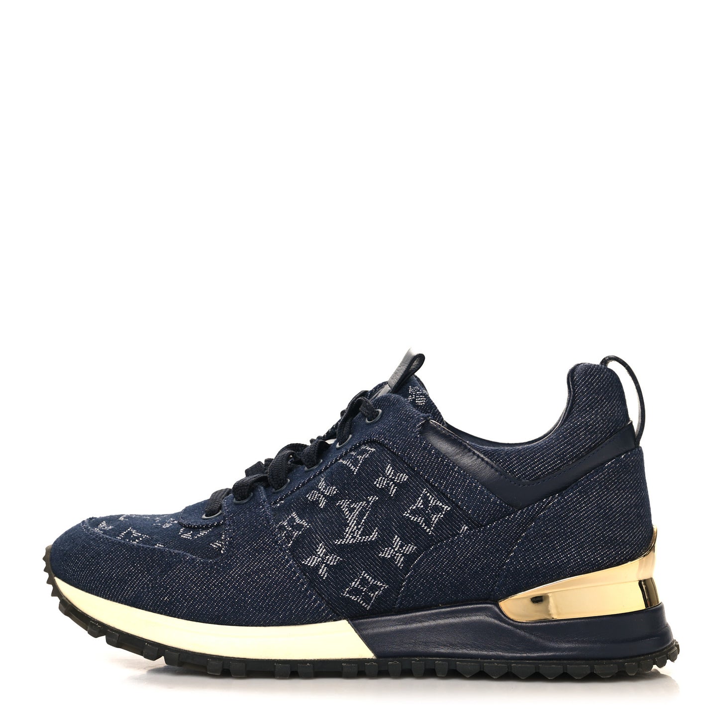 Denim Monogram Run Away Sneakers 36.5 Blue