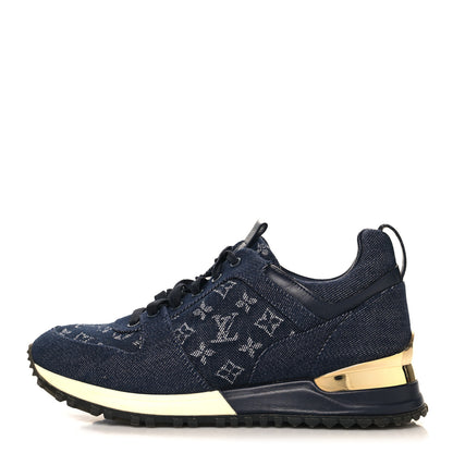 Louis Vuitton Denim Monogram Run Away Sneakers 36.5 Blue 1 of 8
