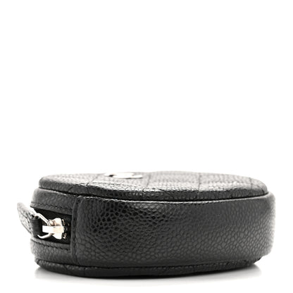 Chanel Caviar Quilted Zip Around Classic Coin Purse Black 4 of 10