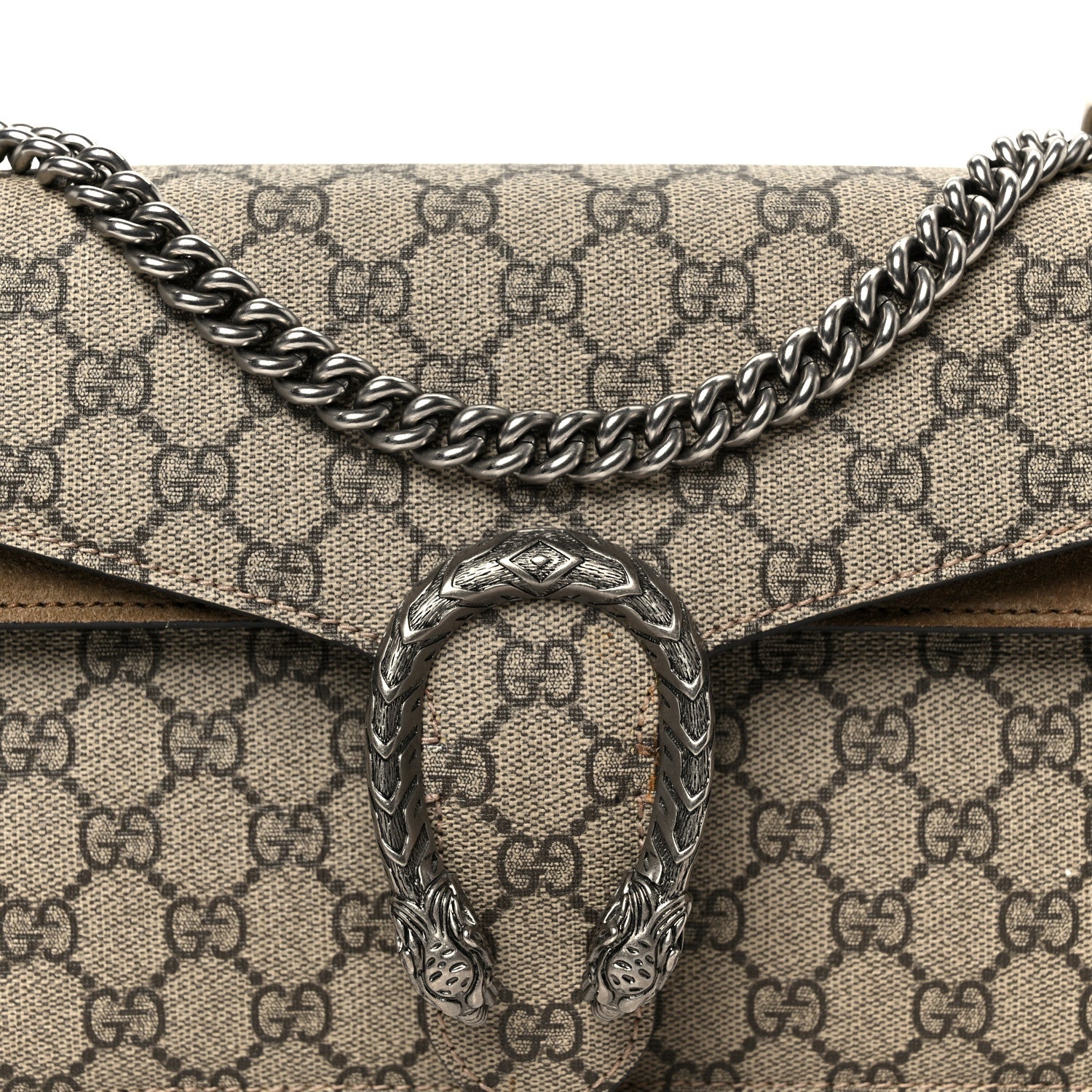 Gucci GG Supreme Monogram Small Dionysus Shoulder Bag Taupe 7 of 11