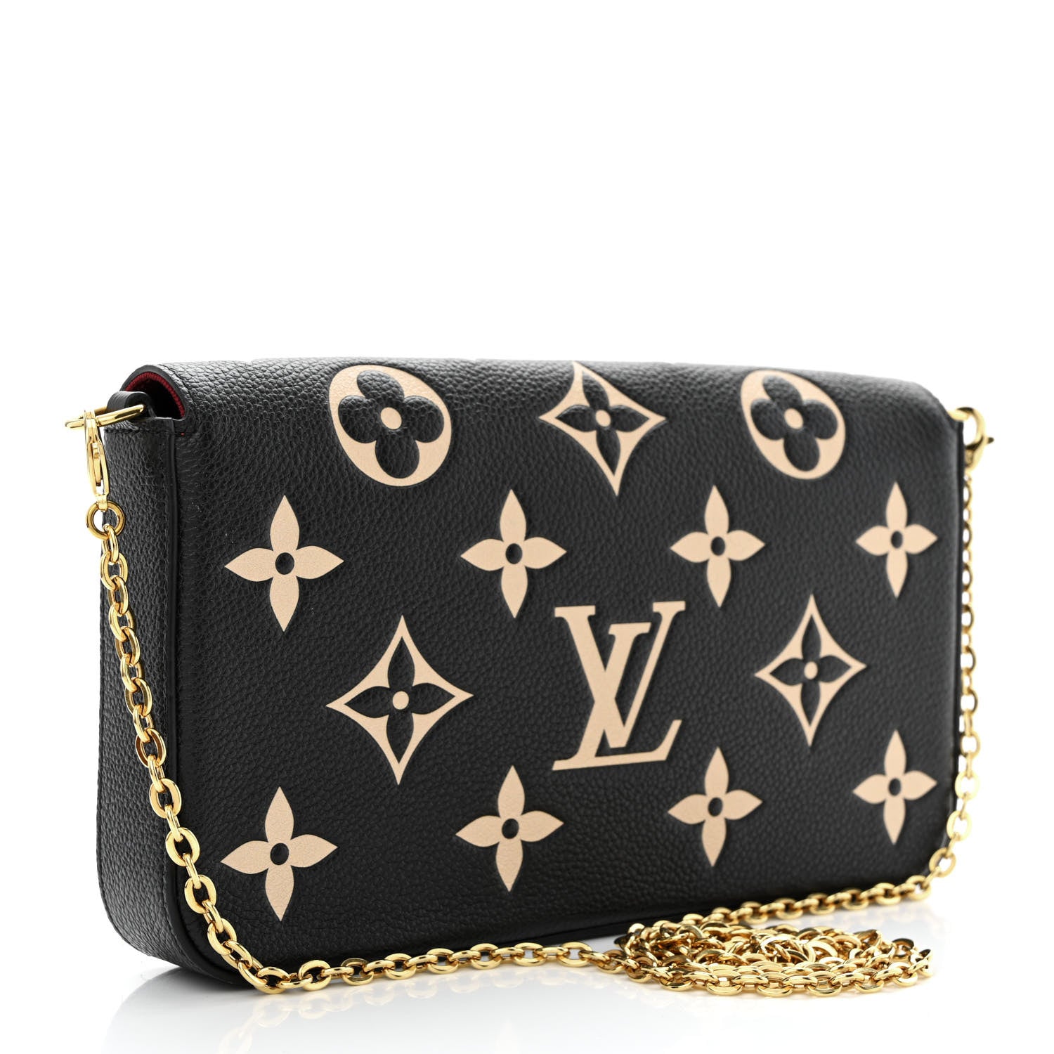 Louis Vuitton Empreinte Monogram Giant Felicie Pochette Black Beige 4 of 15