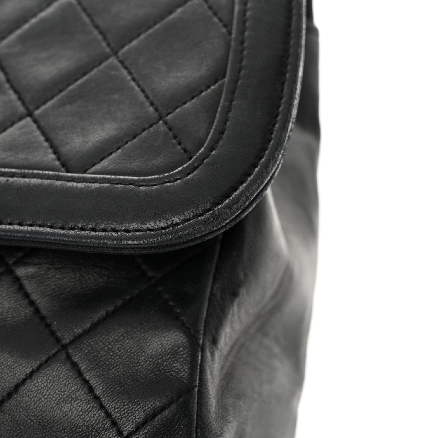 Chanel Lambskin Quilted Medium Single Flap Black 17 of 19