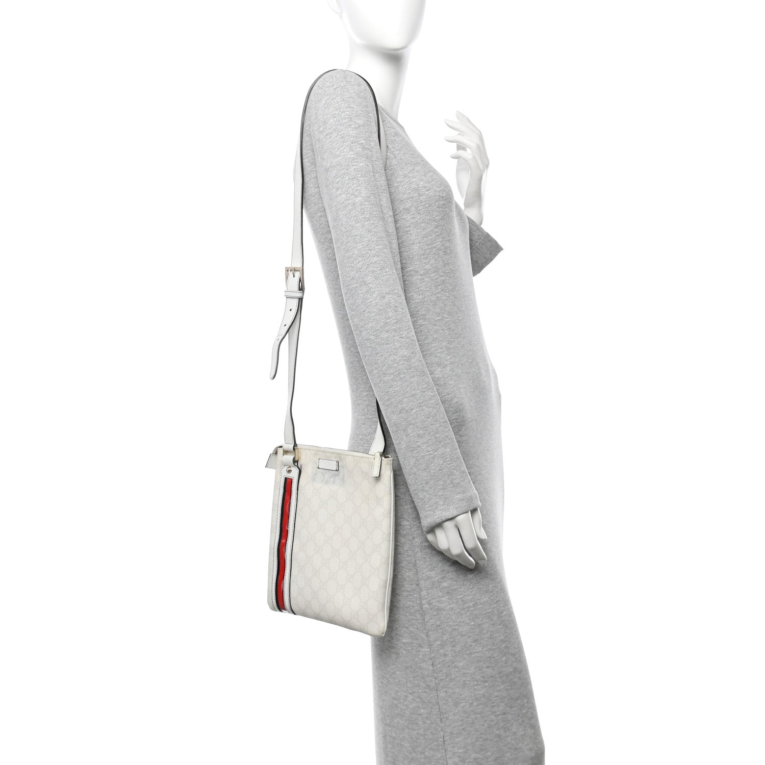 Gucci GG Plus Web Messenger Bag White 2 of 13