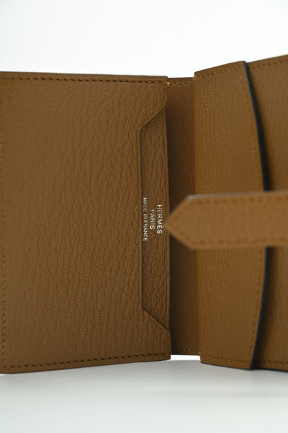 Hermes Chevre Mysore Mini Bearn Wallet Kraft 6 of 8