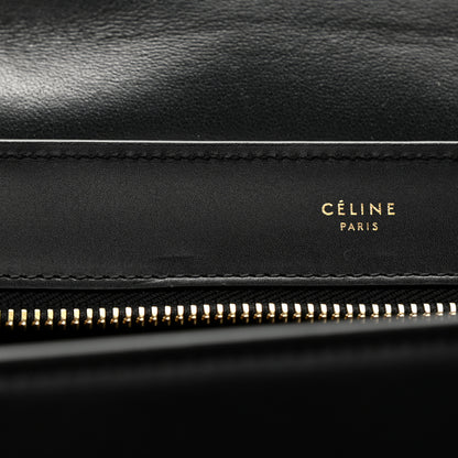 Celine Bullhide Calfskin Nubuck Medium Tri-Color Trapeze Coffee 10 of 11
