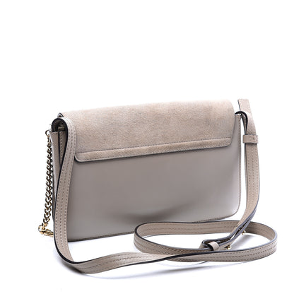 Chloe Suede Calfskin Small Faye Shoulder Bag Motty Grey 2 of 8