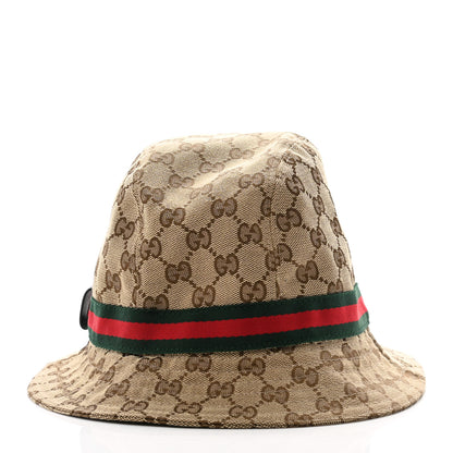Gucci Monogram Web Bucket Hat XL Brown 6 of 9