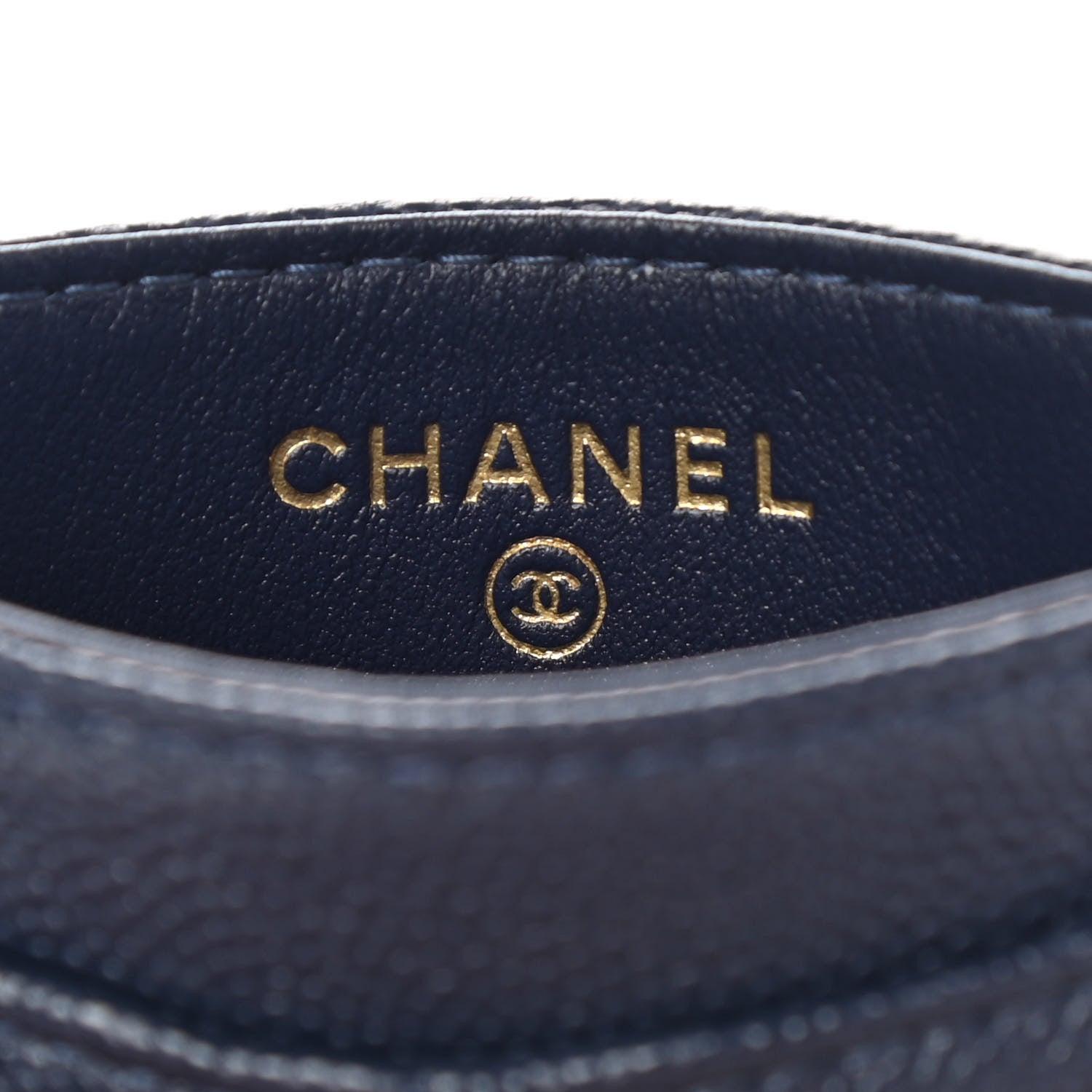 Chanel Caviar Quilted Card Holder Navy 7 of 10
