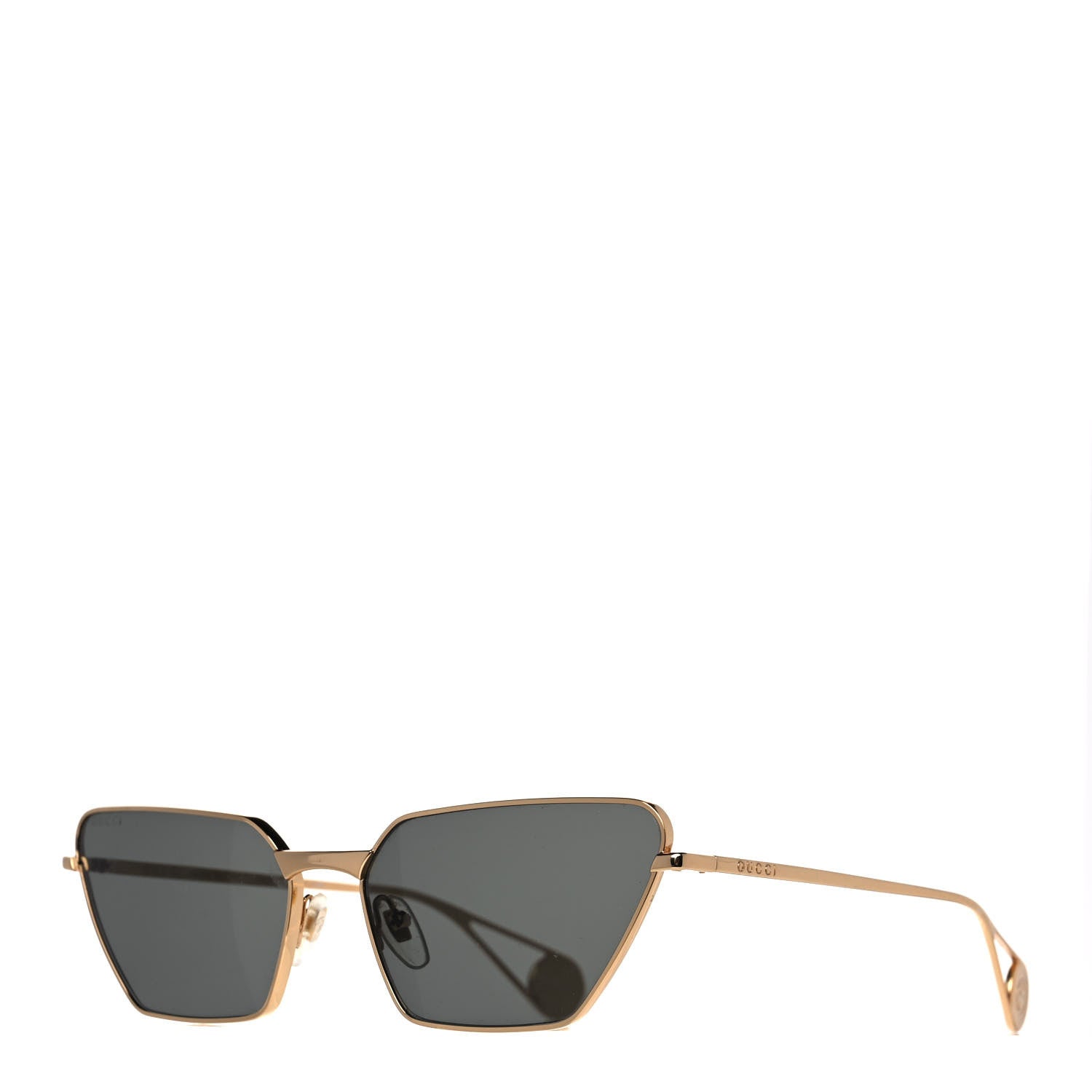Gucci Rectangular Sunglasses GG0538S Gold Black 1 of 7