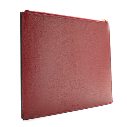 Gucci GG Supreme Monogram Tian Large Zip Pouch Beige Multicolor Red 3 of 10