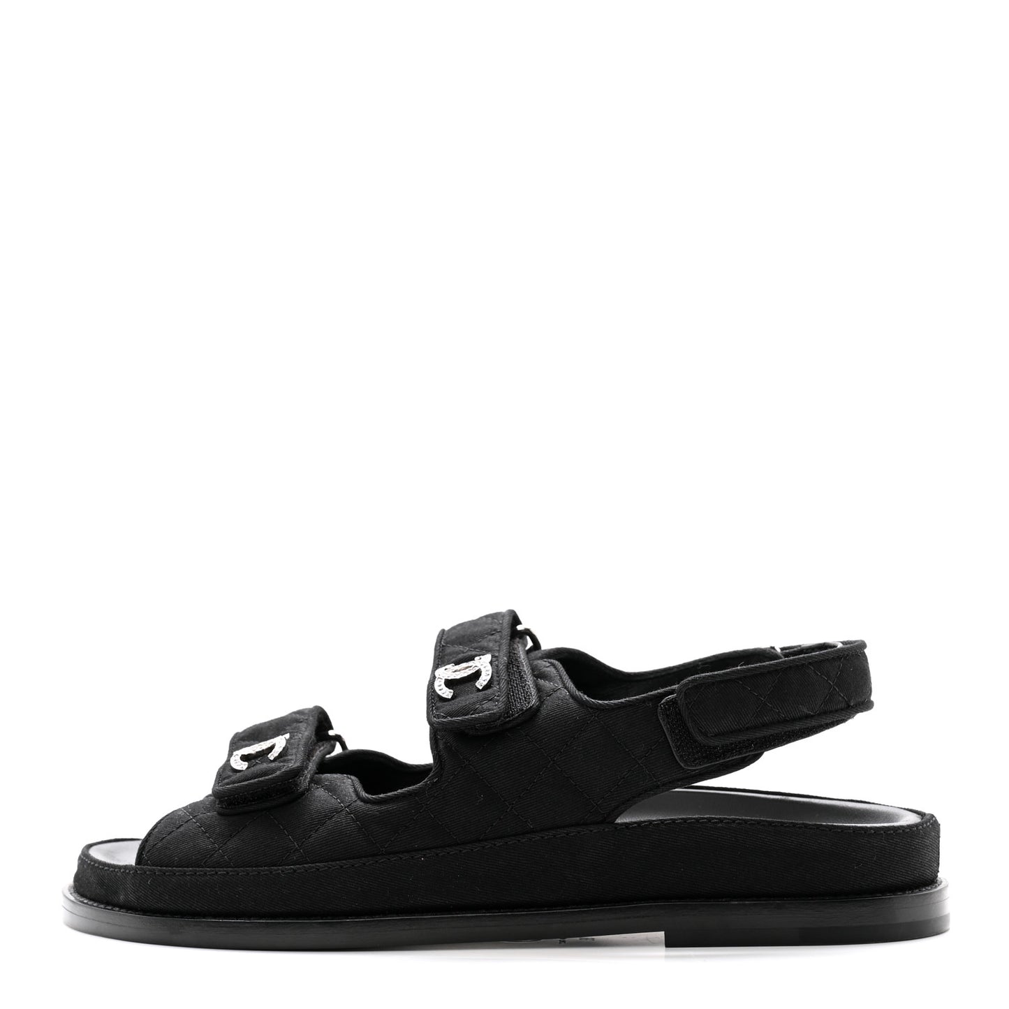 Mixed Fibers Velcro Dad Sandals 38 Black 38 Black