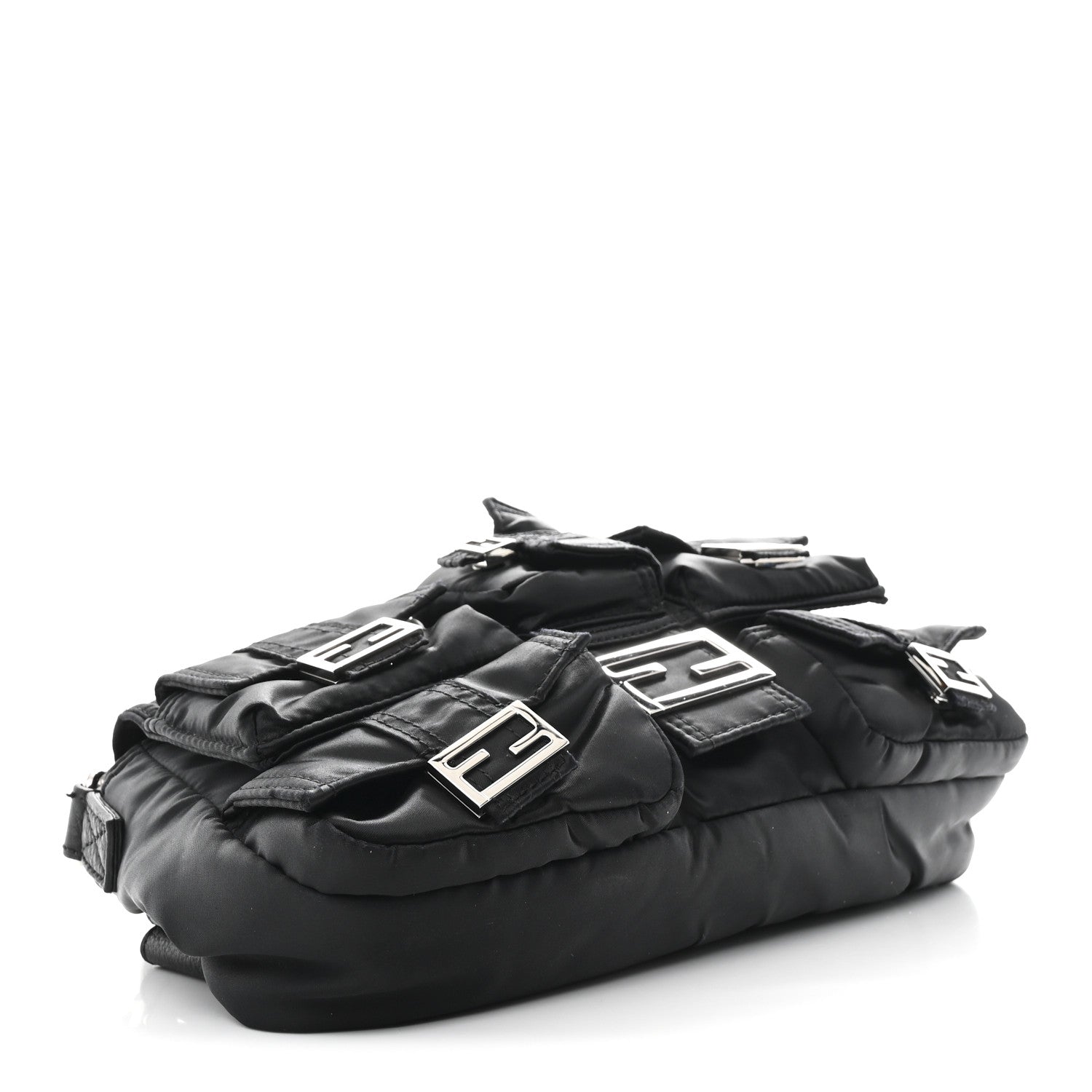 Fendi Econyl Cuoio Romano Multipocket Baguette Black 4 of 11