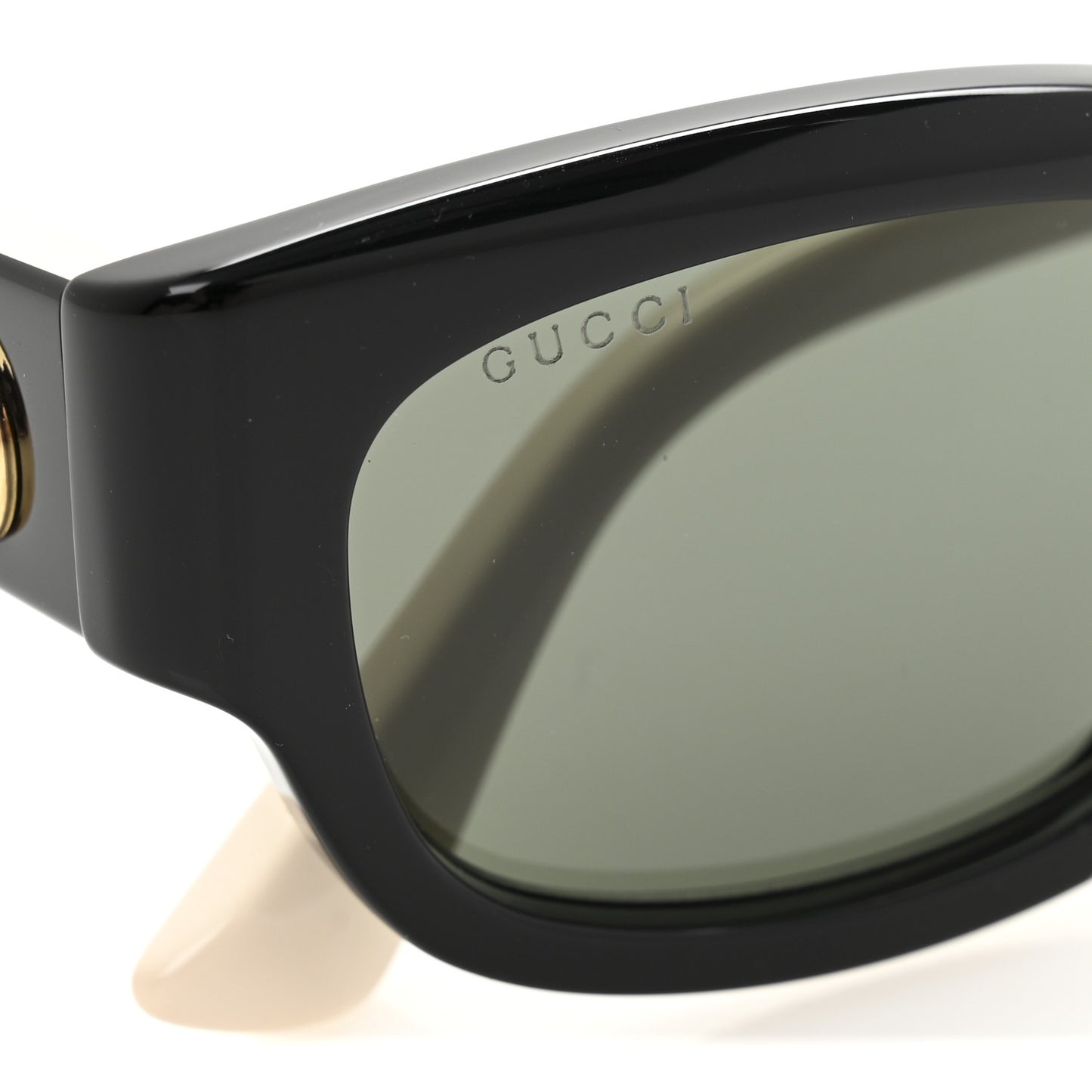 Acetate Square Frame Sunglasses GG1667SK Black White
