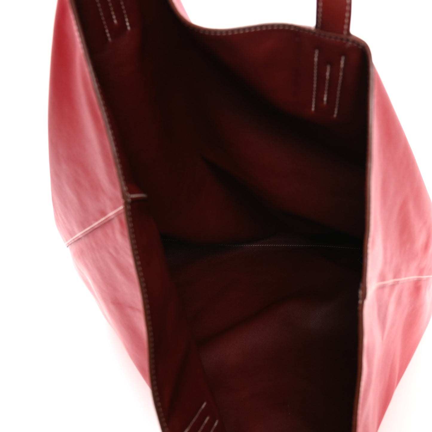 Veau Sikkim Double Sens 50 Maxi Tote Rubis Rose Jaipur