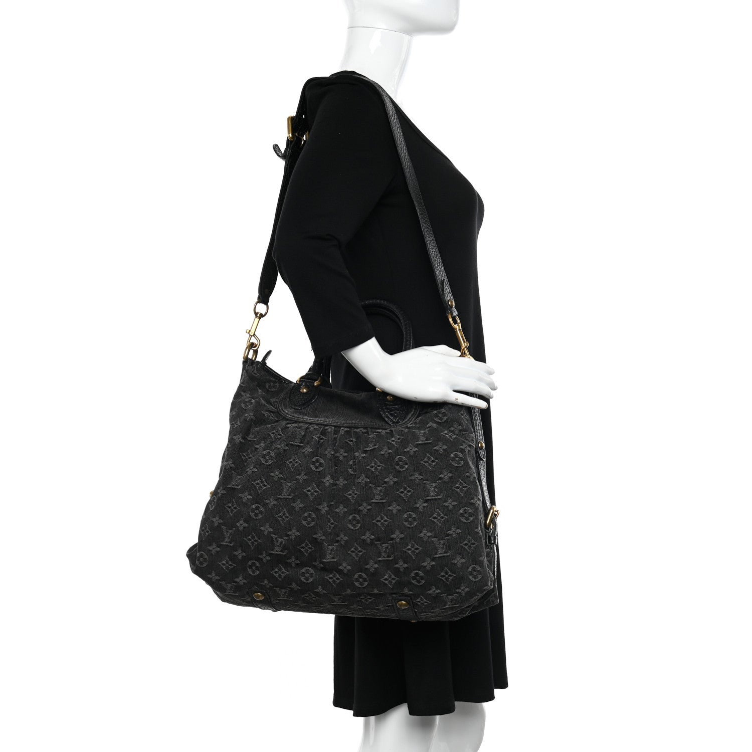 Louis Vuitton Denim Neo Cabby GM Black 2 of 9