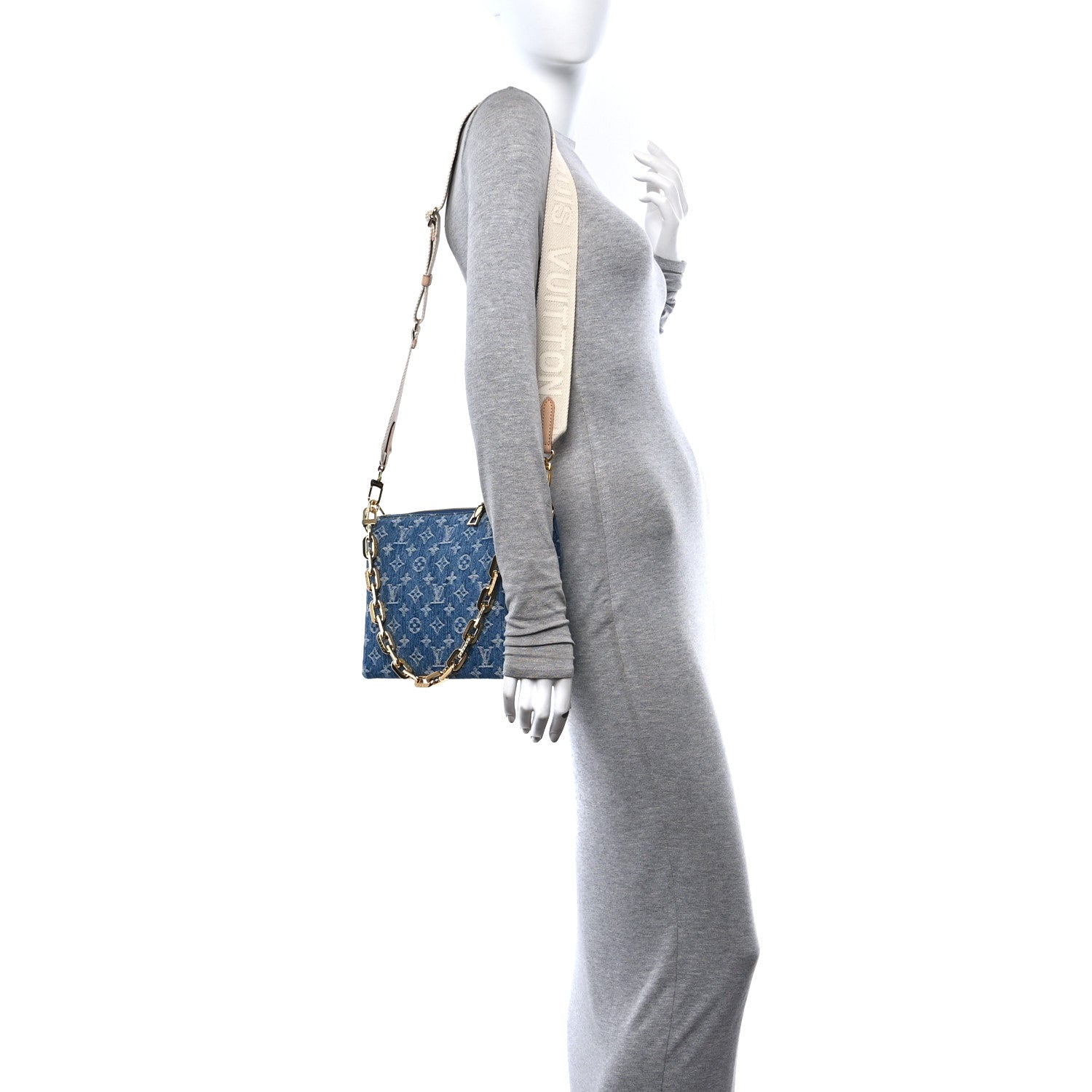 Louis Vuitton Monogram Denim Coussin PM  Blue 2 of 11