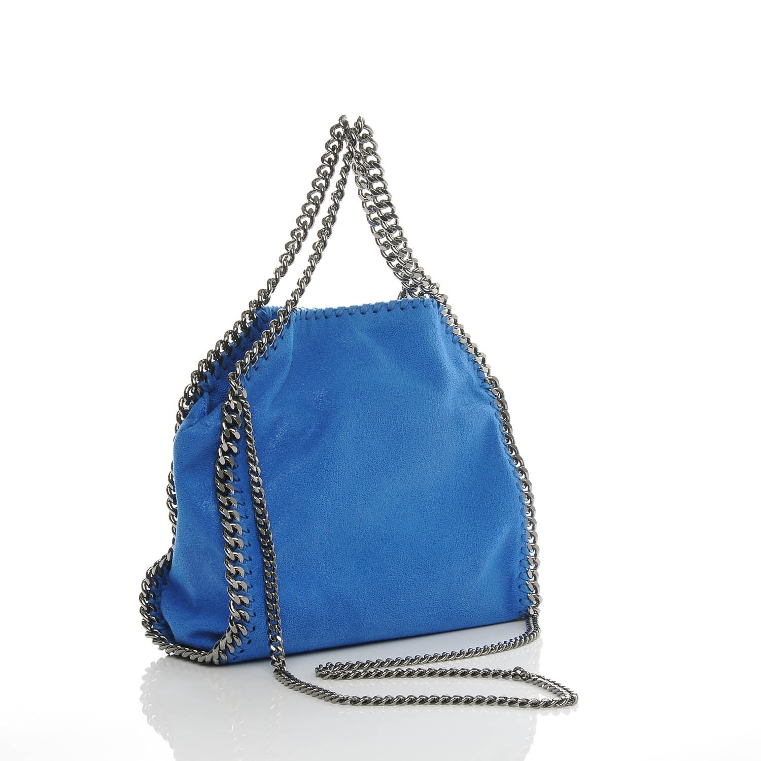 Stella McCartney Shaggy Deer Mini Falabella Tote Blue 3 of 8