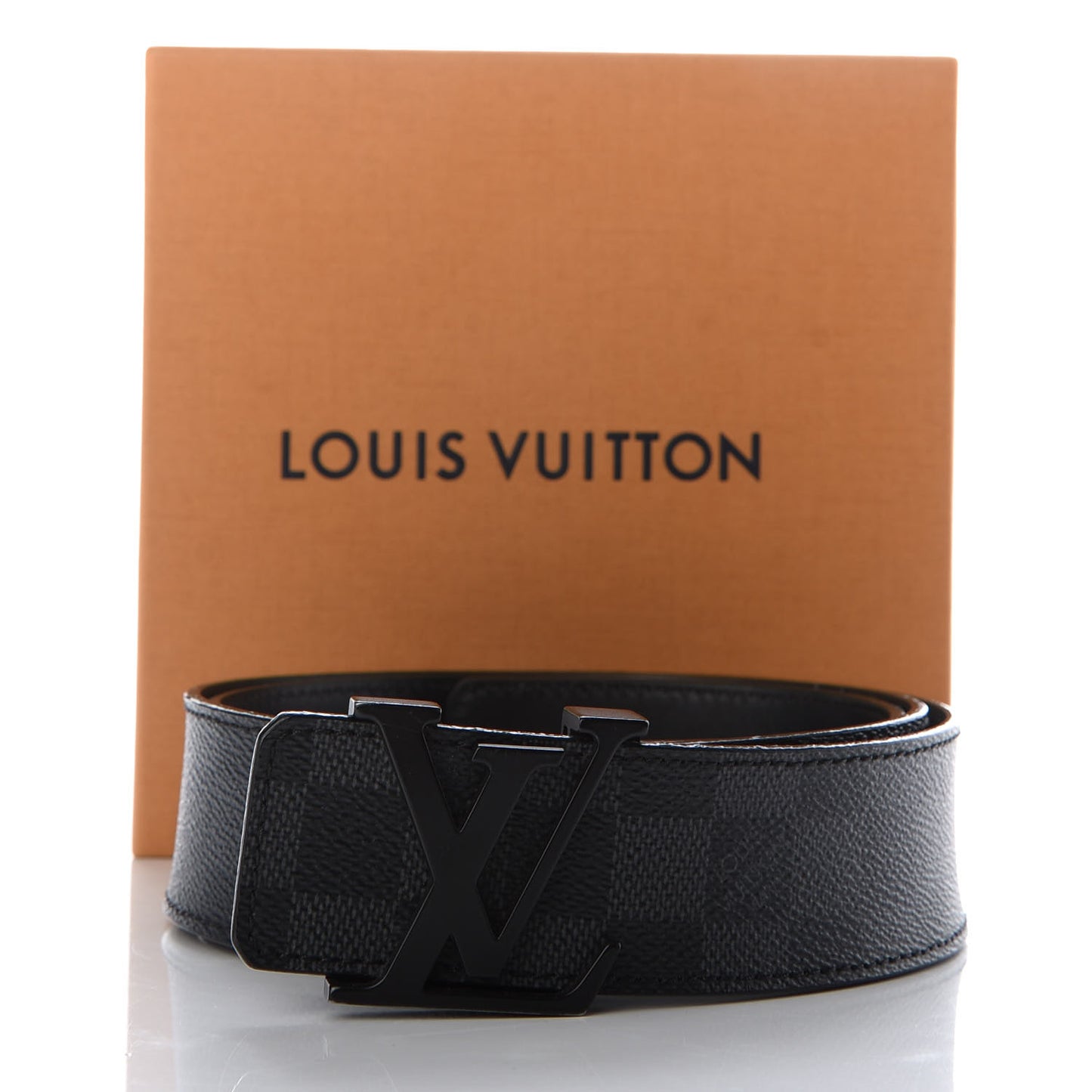 Damier Graphite 40mm LV Initiales Belt 95 38