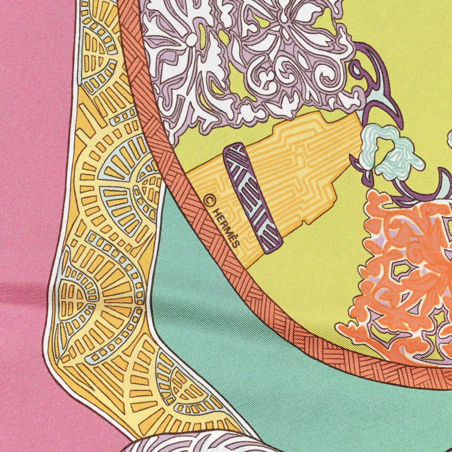 Hermes Silk Art De Steppes Scarf 90 3 of 6