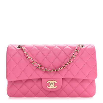 Chanel Caviar Quilted Medium Double Flap Pink 1 of 10