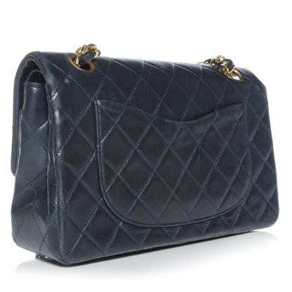 Chanel Lambskin Small Double Flap Navy 3 of 9