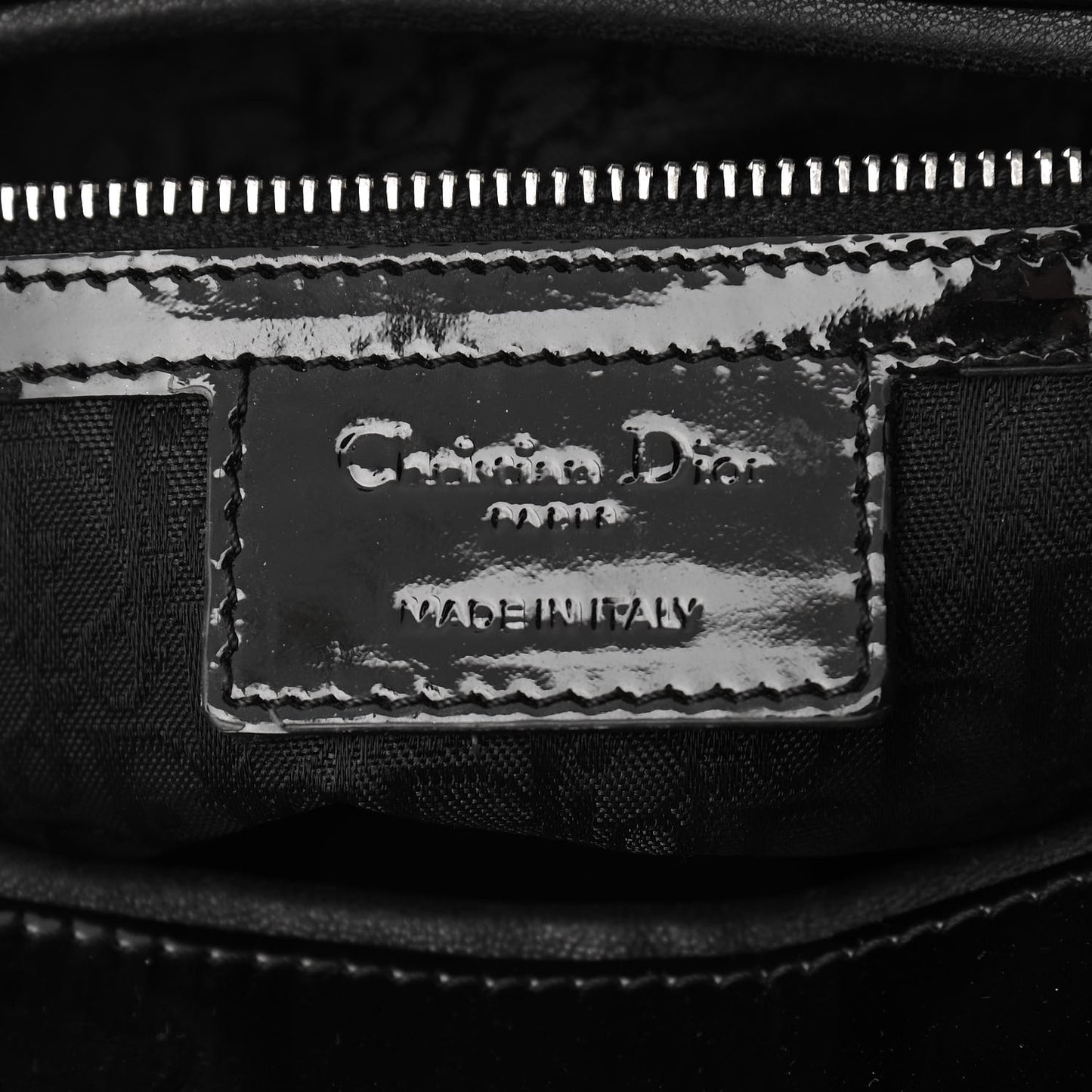 Patent Cannage Large Lady Dior Black