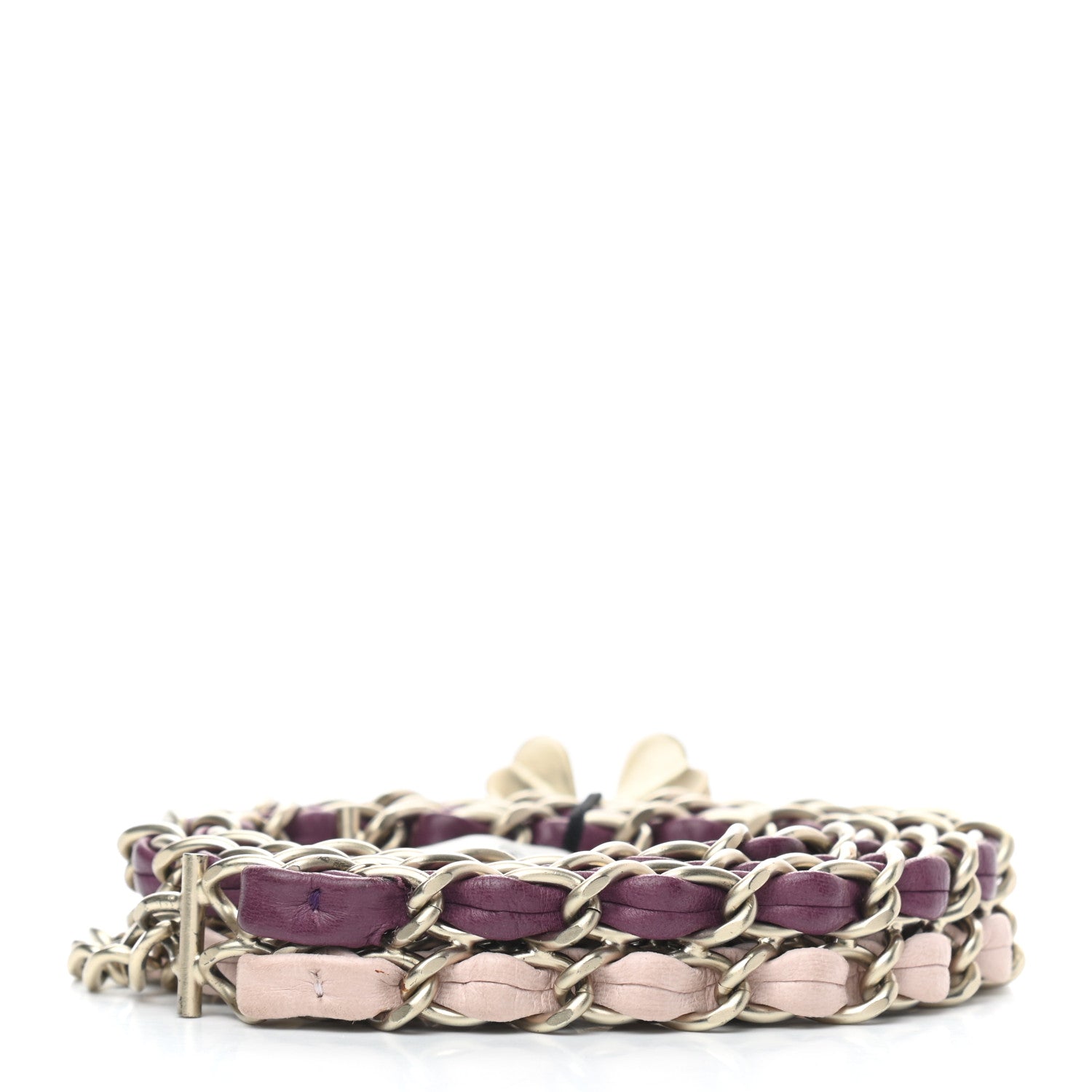 Chanel Lambskin Chain CC Clover Belt Gold Purple Pink 2 of 4