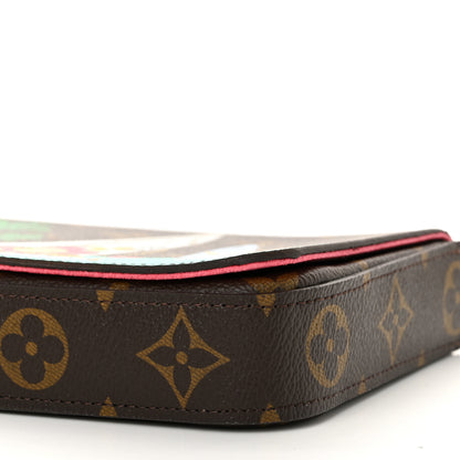 Louis Vuitton Monogram 2023 Christmas Animation Sailing Pochette Felicie Chain Wallet Dragonfruit Pink 9 of 10