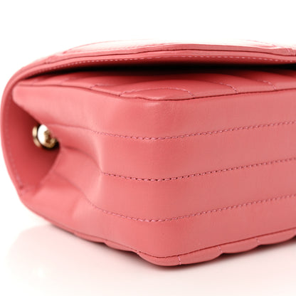 Chanel Calfskin Chevron Quilted Mini Statement Flap Pink 9 of 10