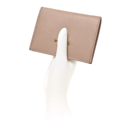 Prada Saffiano Metal Bi-Fold Wallet Cammeo 2 of 9