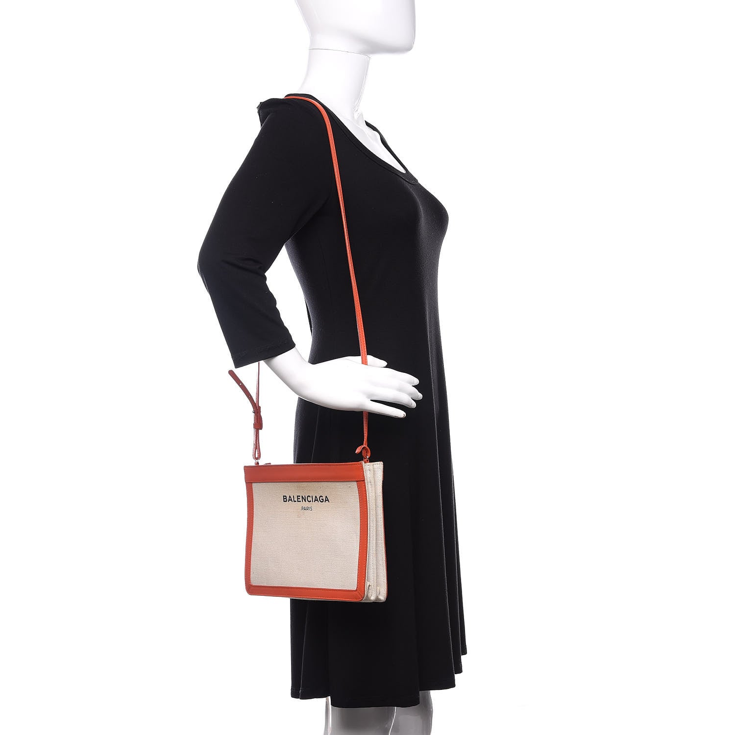 Balenciaga Cotton Canvas Pochette Crossbody Bag Orange 2 of 15