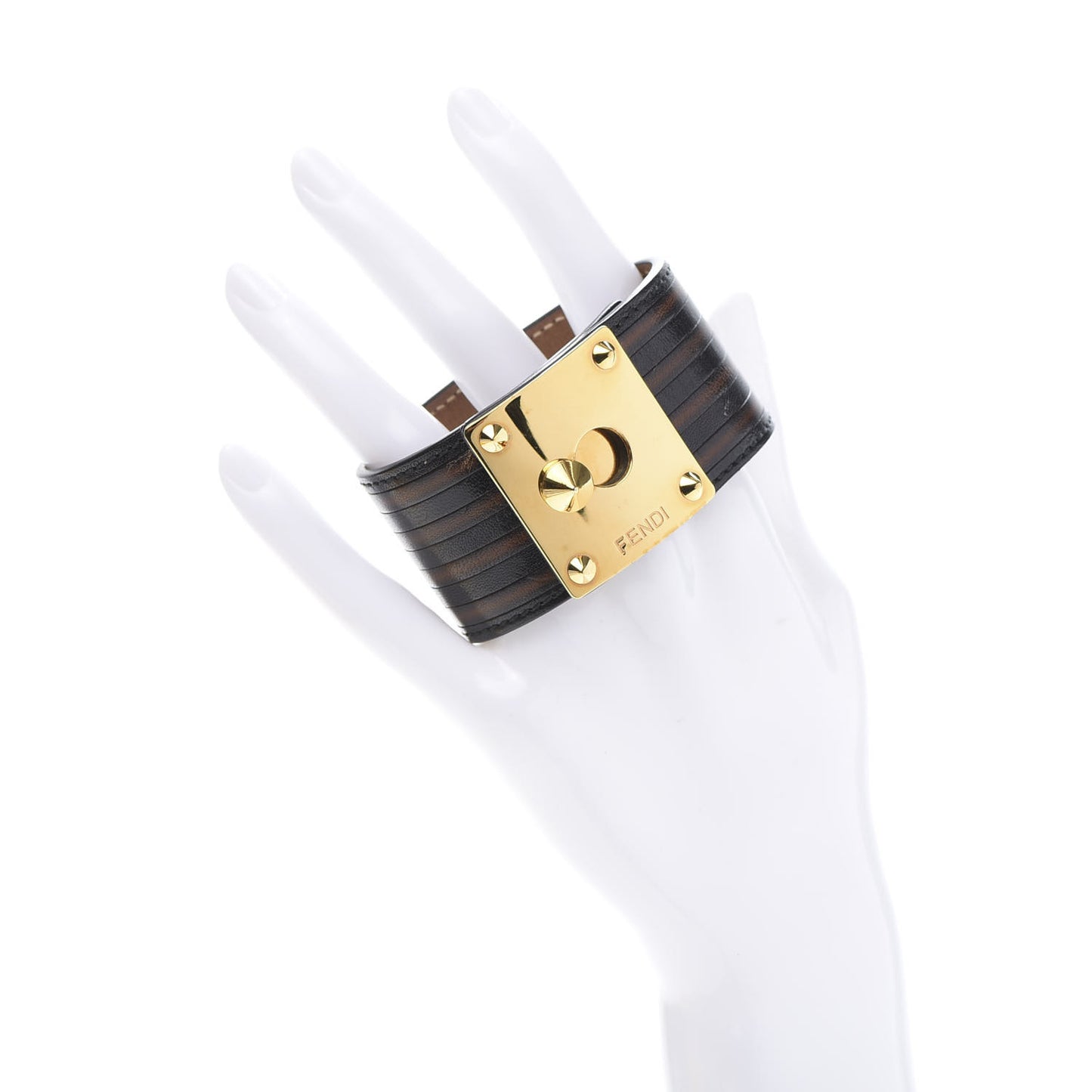 Nappa Goldmine Cuff Tobacco Black