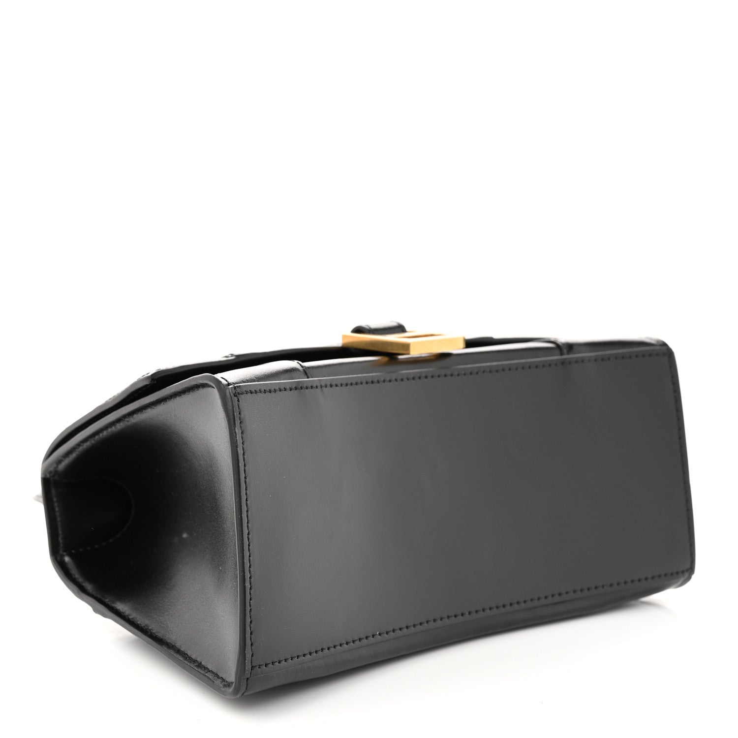 Balenciaga Shiny Box Calfskin Small Hourglass Top Handle Bag Black 4 of 10